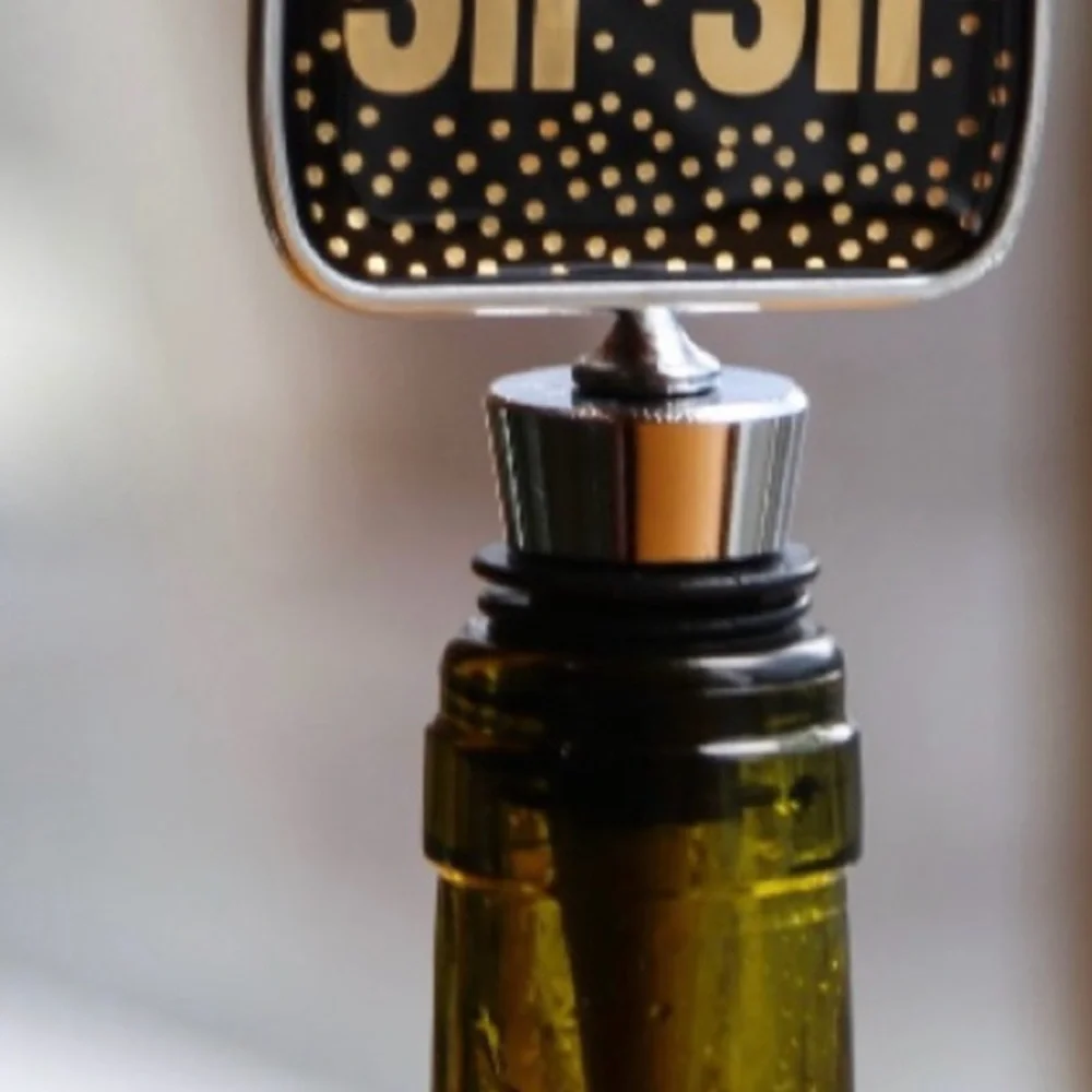 Gold and Black Wine Stopper